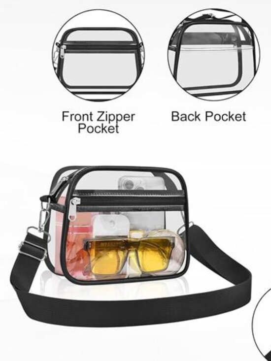 Clear Bag for Stadium Events Clear Handbags Purses for Sports Fans - Picture 4 of 7